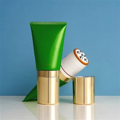 Segondè bon jan kalite kosmetik peze tib PE plastik Skincare veso anbalaj krèm masaj kò losyon woulèt boul Tib