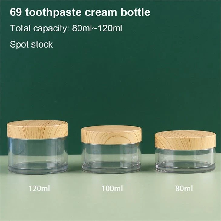 Plastic Jar With Bamboo Lid